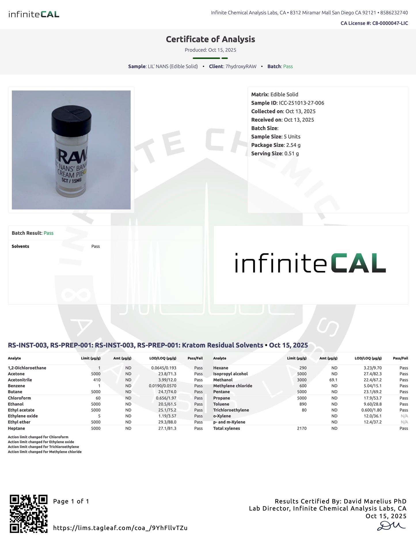'LIL' NANS' BANANA CREAM PIE 🍌🥧 15MG (DYE-FREE)