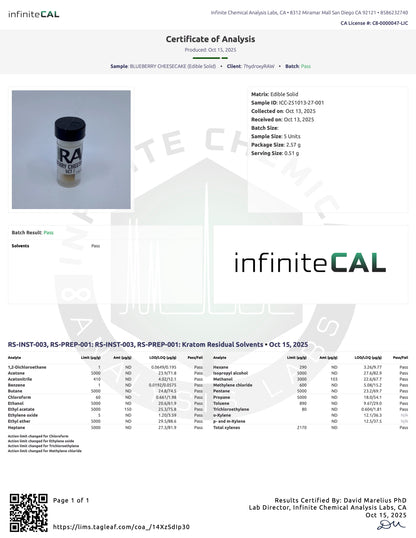BLUEBERRY CHEESECAKE 75MG (DYE-FREE)